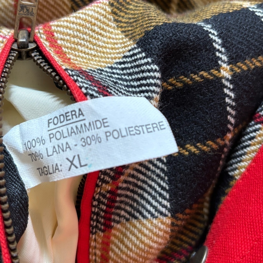 FAY Archive Long Canvas Cotton Wool Fireman Field Jacket XL Red - Picture 8 of 13